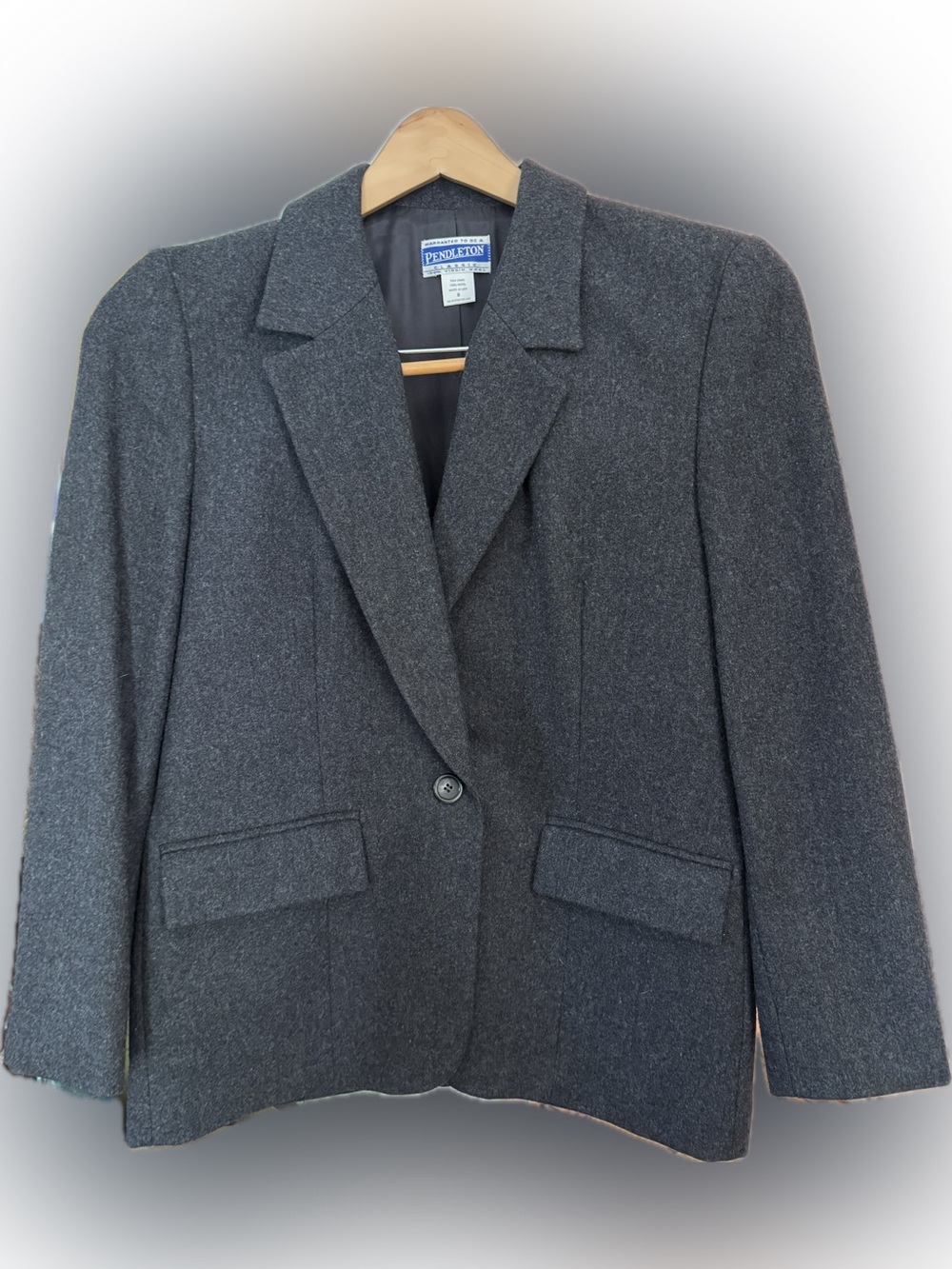 Pendleton Dark Charcoal Gray Wool Blazer